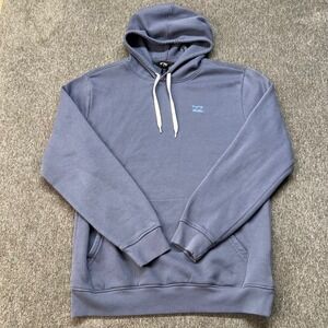 Billabong Mens Arch Pullover Hoodie Slate Blue Fleece Sweatshirt Large 95
